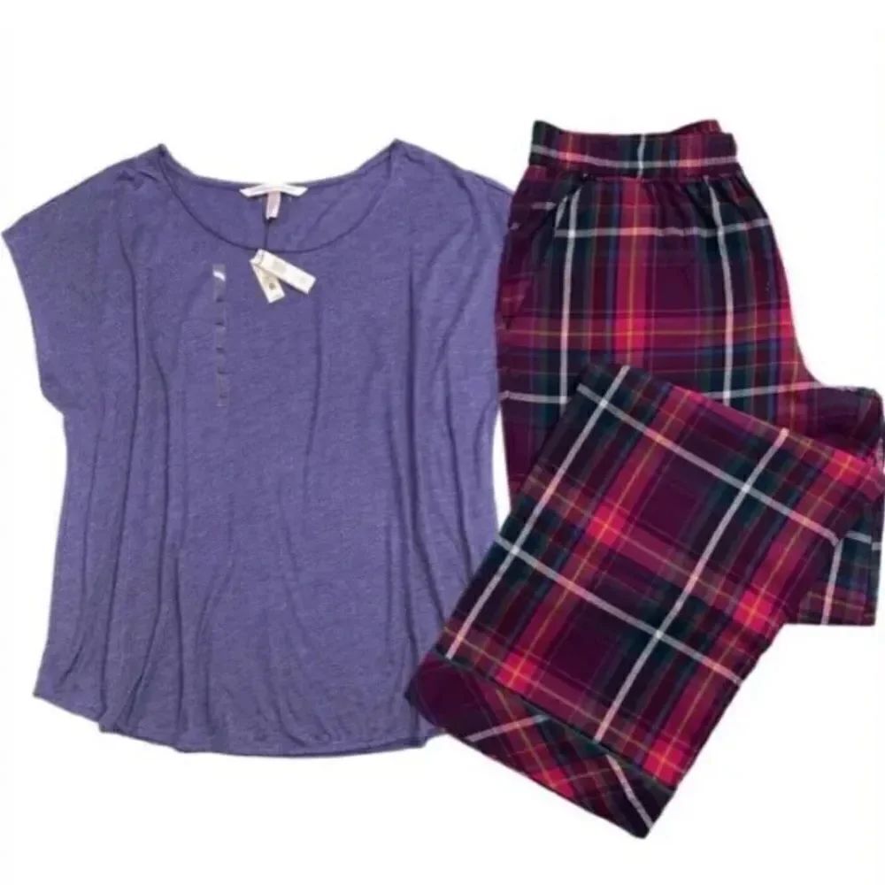 Victoria's Secret Soft Angel Top & Dreamer Flannel Pant pajama set